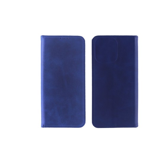 Leather Flip Cover with Internal Pocket for Xiaomi Redmi 12 4G Blue
